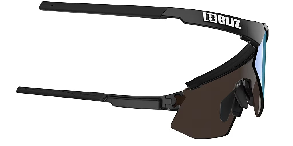 BLIZ Breeze Sunglasses Matt Black Frame Brown With Blue Multi Lens ZB70020741