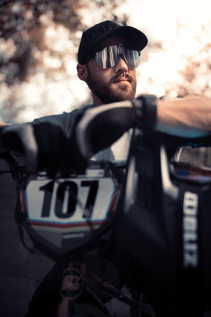 BLIZ Hero Sunglasses Nano Optics Nordic Light Matt Black Frame Begonia With Blue Multi Lens ZB70100242