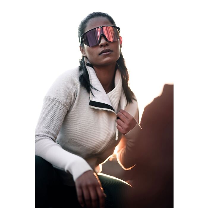 BLIZ Hero Sunglasses Nano Optics Nordic Light Matt Black Frame Begonia With Blue Multi Lens ZB70100242