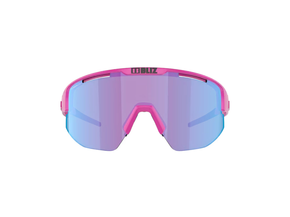 BLIZ Matrix Sunglasses Matt NeonRose Rose Violet Blue Mirror Lens ZB70040633