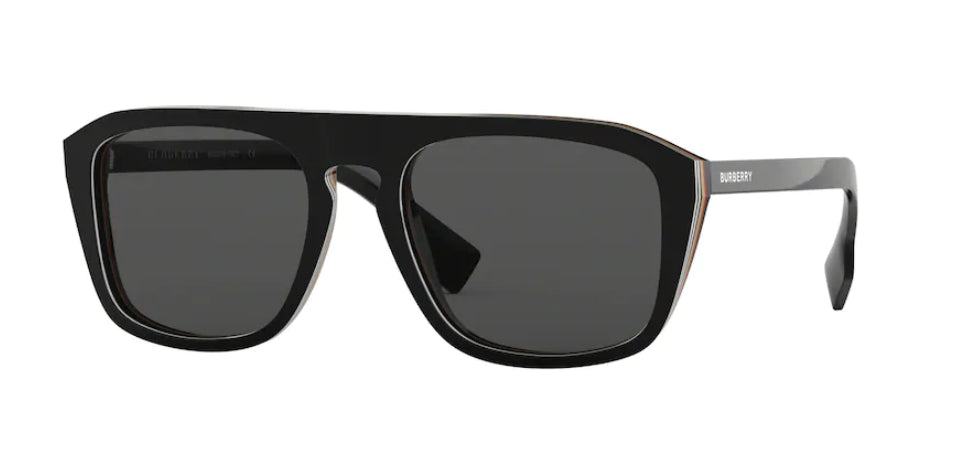 Burberry 0BE4286 Güneş Gözlüğü 379887 Check Multilayer Black Grey 55 Ekartman