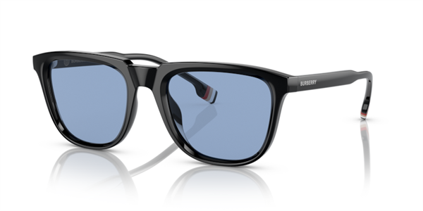 Burberry George 0BE4381U Sunglasses 300172 Black Light Blue 54 Ekartman