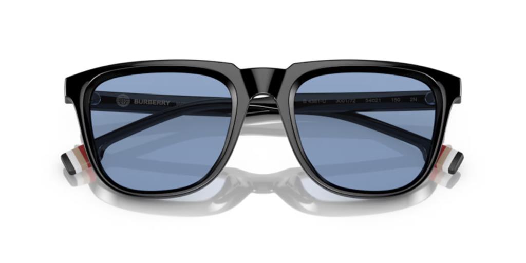 Burberry George 0BE4381U Sunglasses 300172 Black Light Blue 54 Ekartman