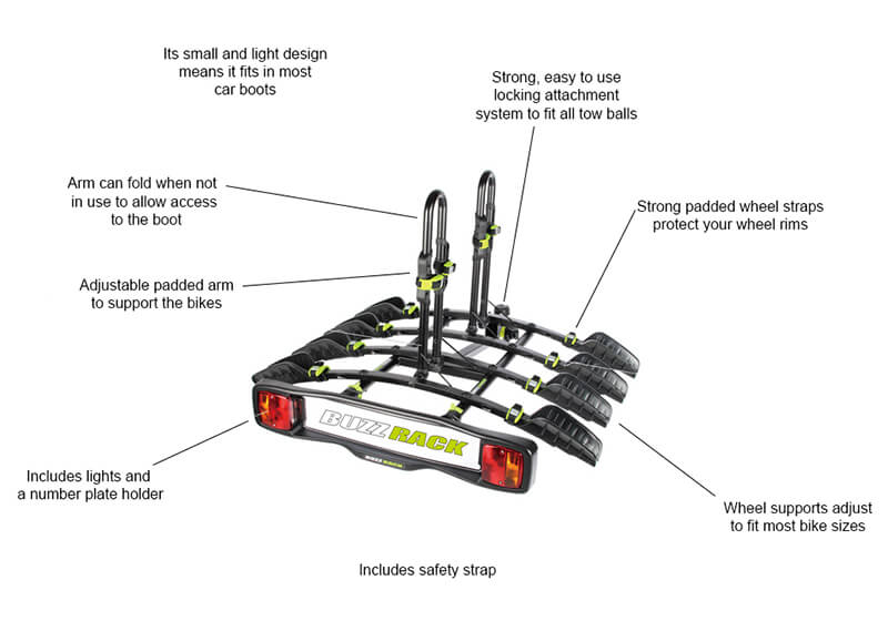 Buzz Rack Çeki Demiri Bisiklet Taşıyıcı Buzzybee 4'Lü