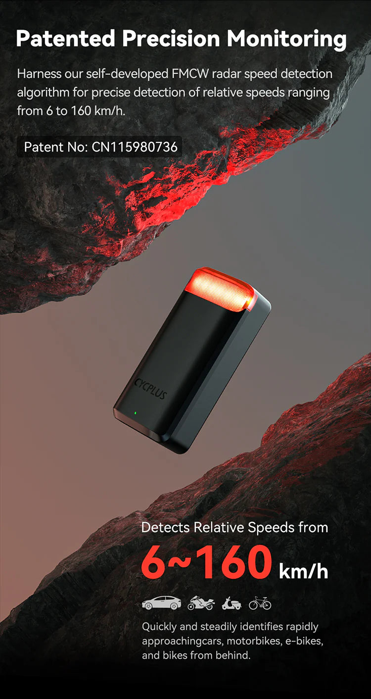 Cycplus L7 Bisiklet Radarı Işıklı RDR-100