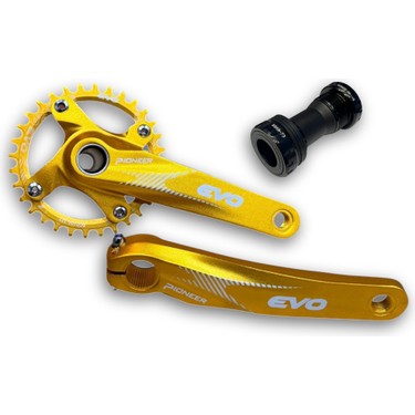 Evo Pioneer Tek Yaprak Aynakol 170MM Hollowtech Göbek Farklı Renklerde