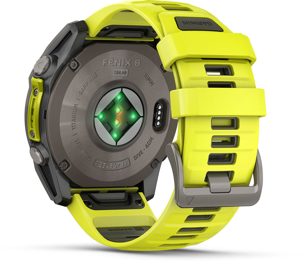 Garmin Fenix 8 Premium Multisport GPS Kol Saati Sapphire SOLAR 51mm Yeşil 010-02907-21