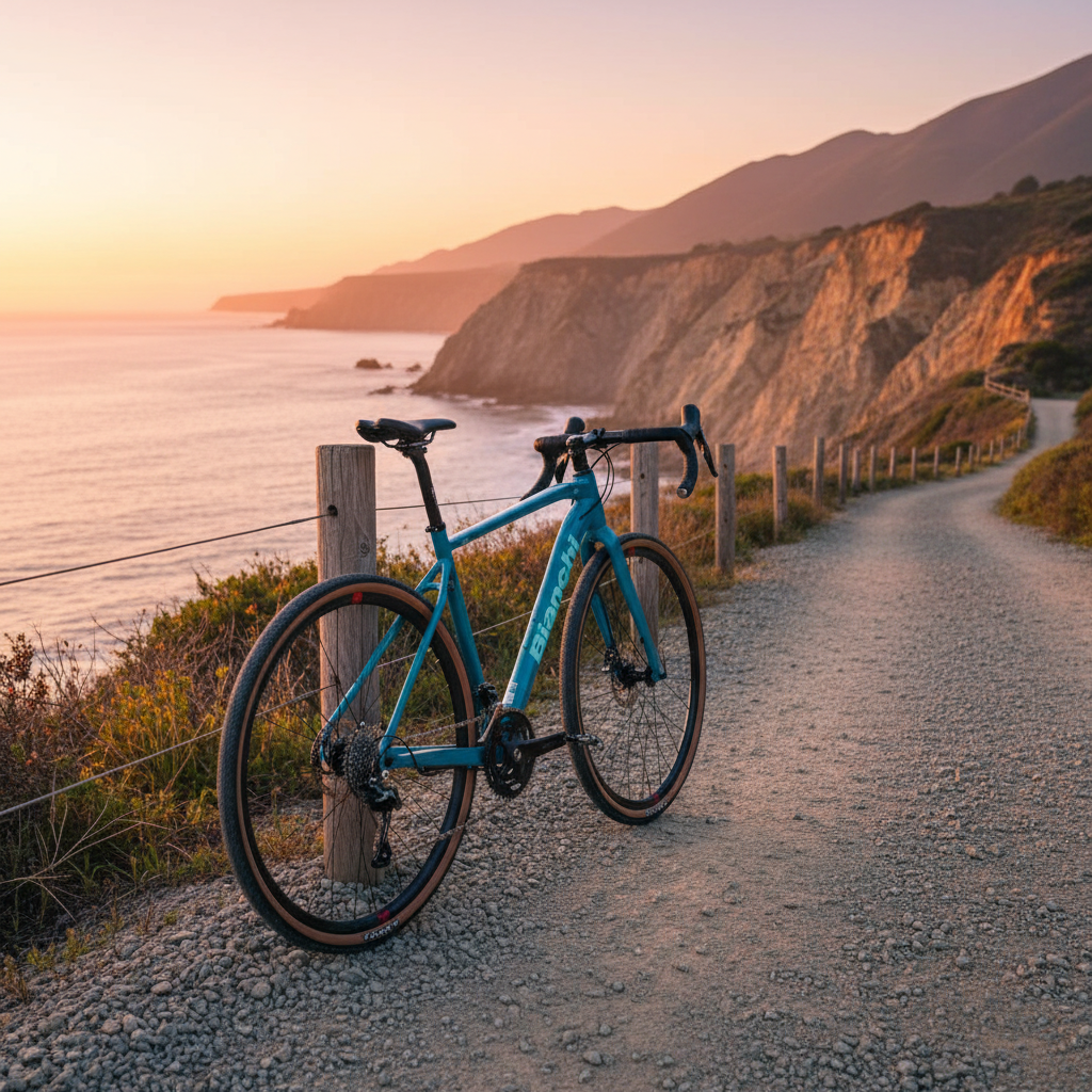 Bianchi GR0014 sahil kenarı çakıl yolunda