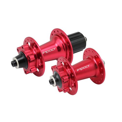 Impact MH920 Bearing Front Rear Hub Set 6 Screws 32 Holes QR and Insert Shaft Compatible Red HZN-806