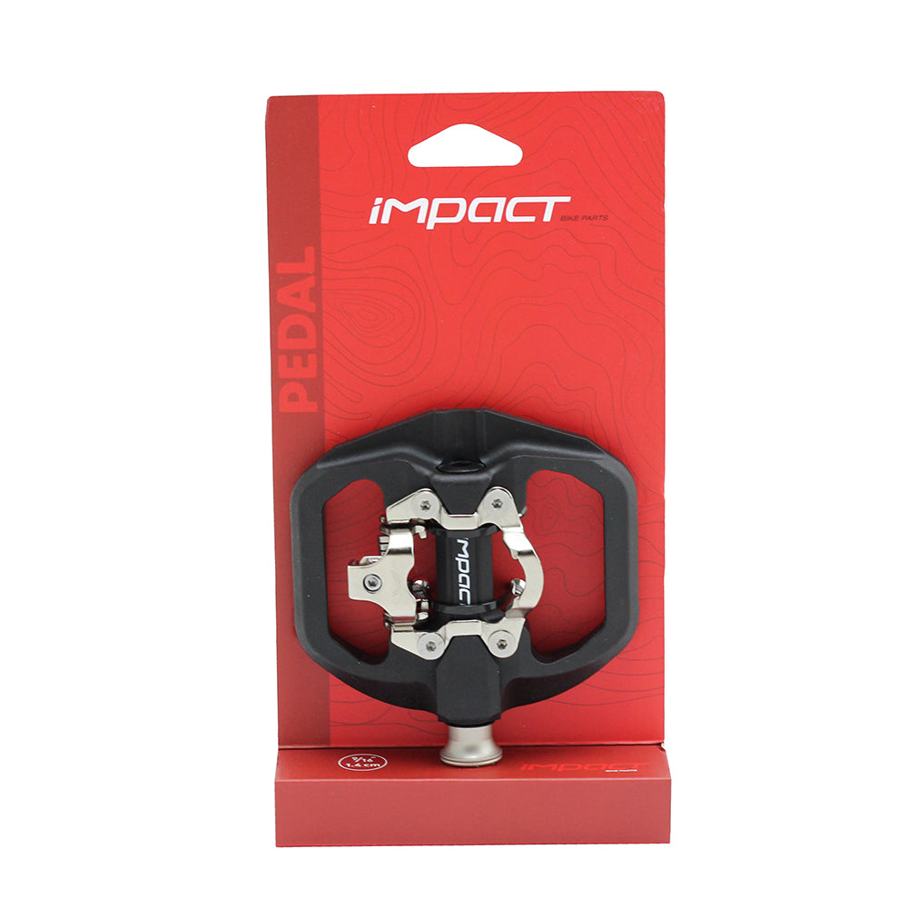 Impact SHIZO Kilitli Alüminyum Bisiklet Pedalı Siyah Tek Rulmanlı PDL-230