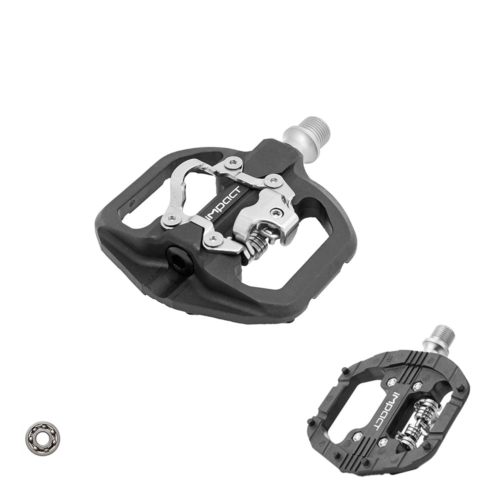 Impact SHIZO Kilitli Alüminyum Bisiklet Pedalı Siyah Tek Rulmanlı PDL-230