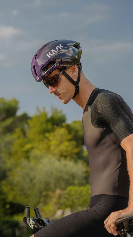 Kask Nirvana Yol Bisikleti Kaskı Mor Medium