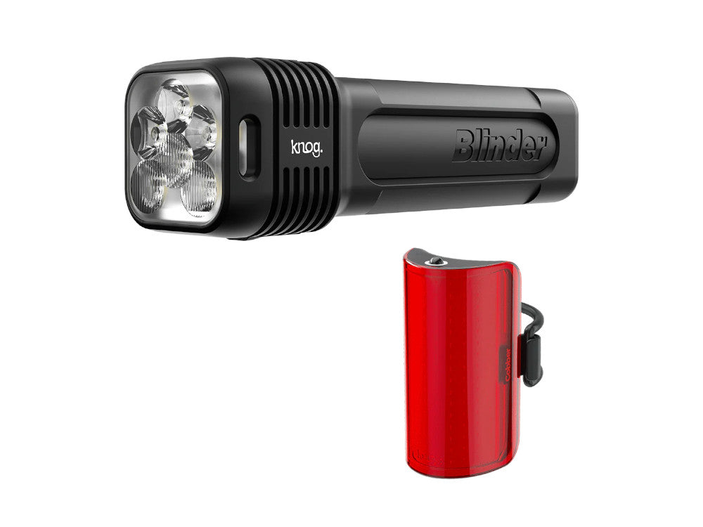 Knog Blinder 1300 & MID Cobber USB Şarjlı Ön Arka Aydınlatma Seti FST-413