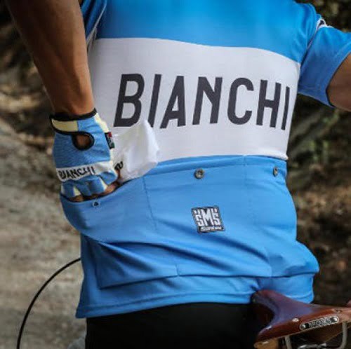 Koleksiyonluk Santini Retro Bianchi Bisiklet Forması PE942PLBIANC