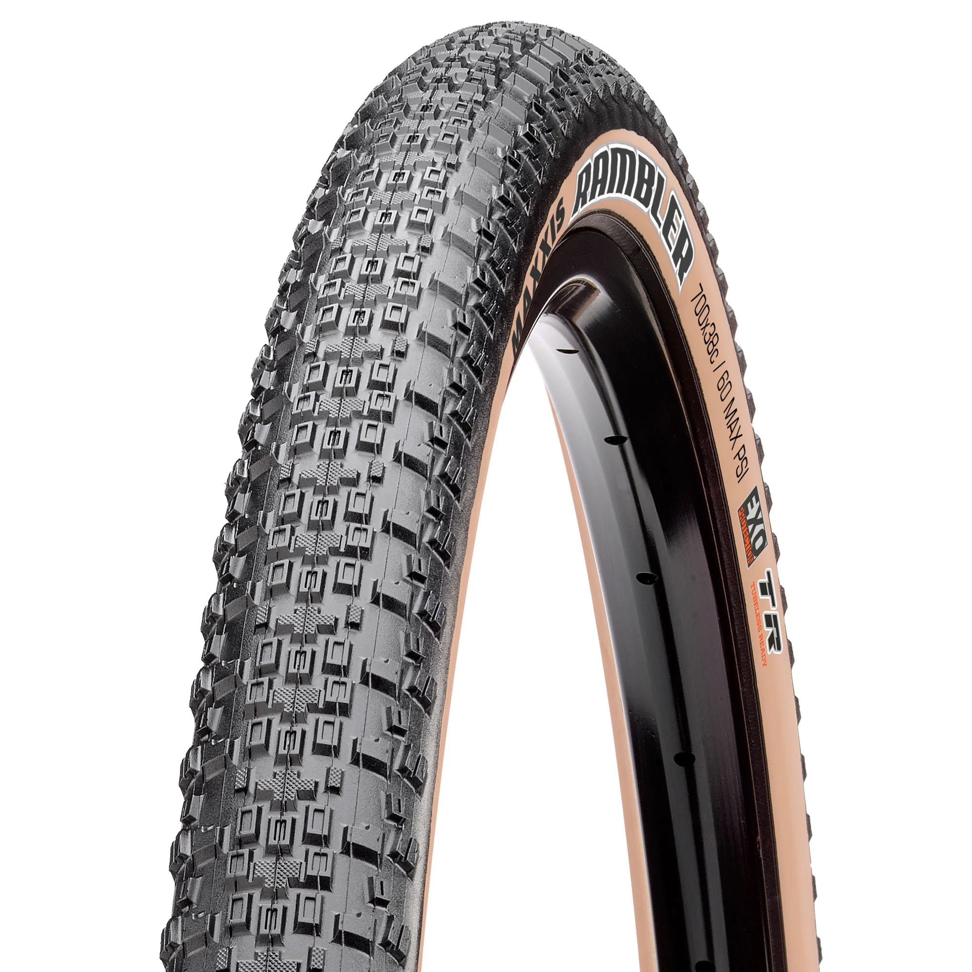 Maxxis Gravel Rambler 700x40 Bicycle Tire Amber Sidewall Tubeless Ready
