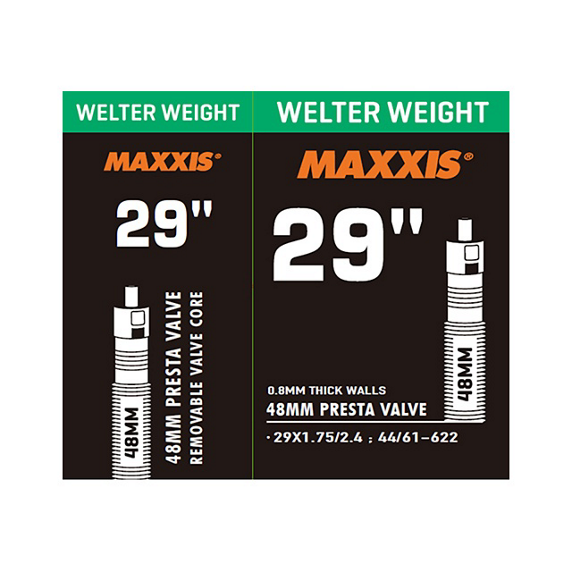 Maxxis Welter Weight 29x1.75-2.40 Thin Valve Bicycle Inner Tube FV-48mm