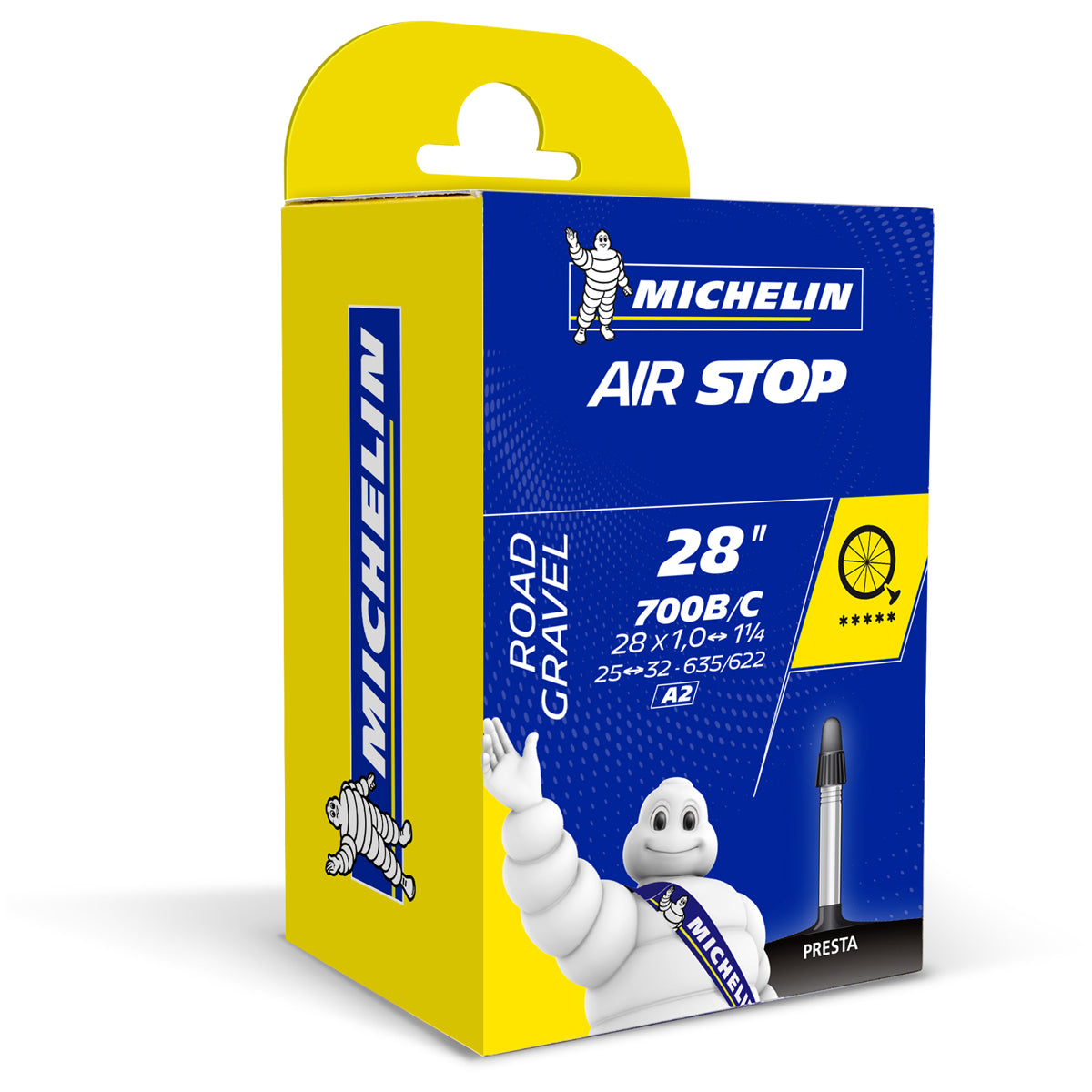 Michelin AirStop 700x25-32 40 мм Presta 125 г внутренняя шина