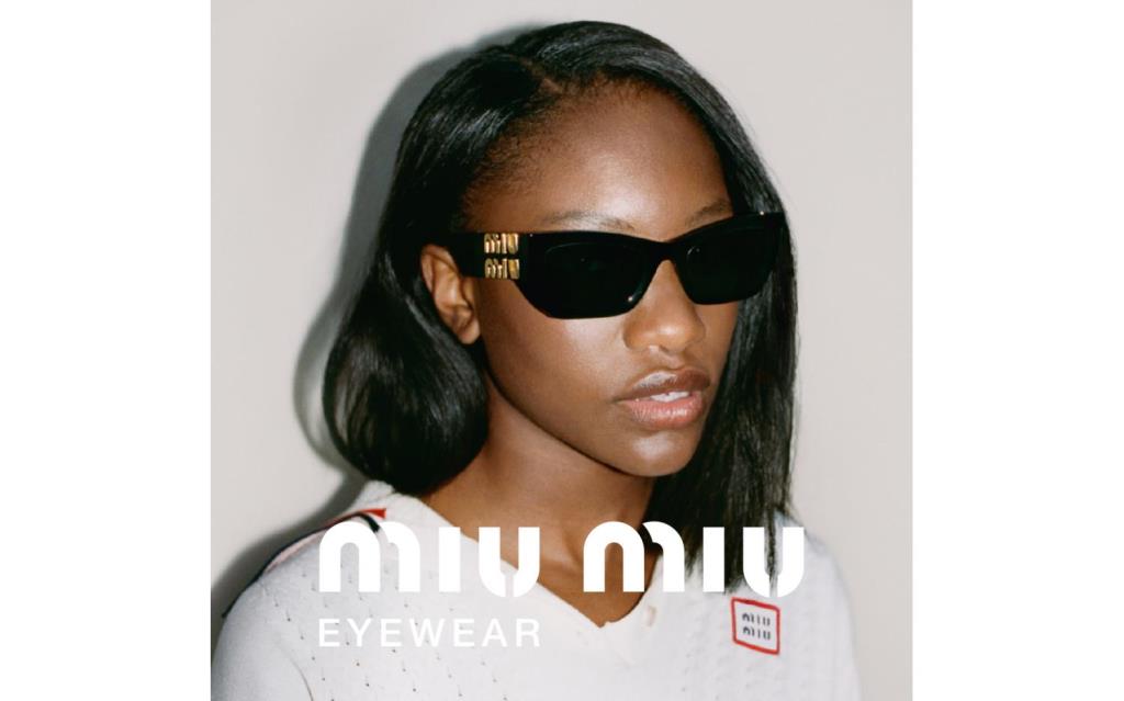 Miu Miu 0MU 09WS Women's Sunglasses 1AB5S053 Black Dark Gray 53 Ekartman