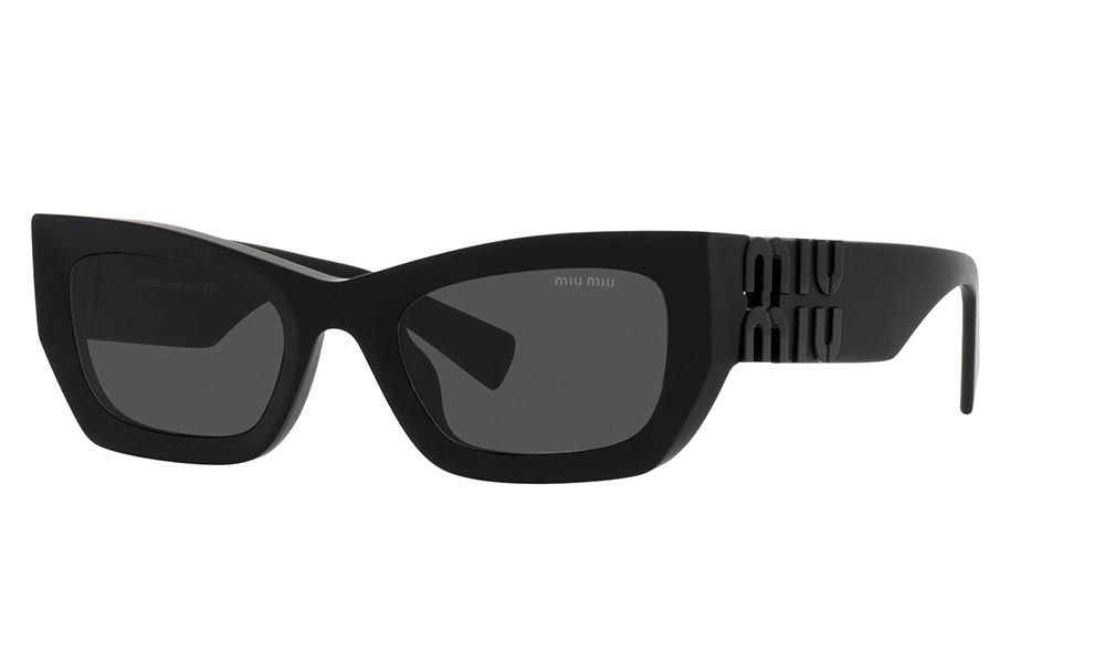 Miu Miu 0MU09WS Women's Sunglasses Matte Black Dark Gray 1BO5503N 53 Ekartman