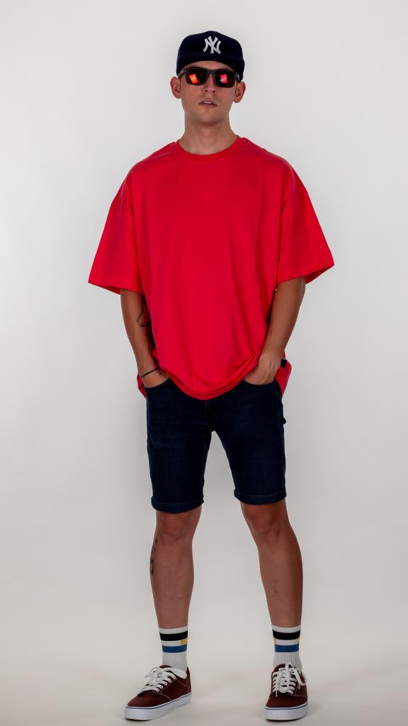 Nar Çiçeği Pyke Oversize Tişört