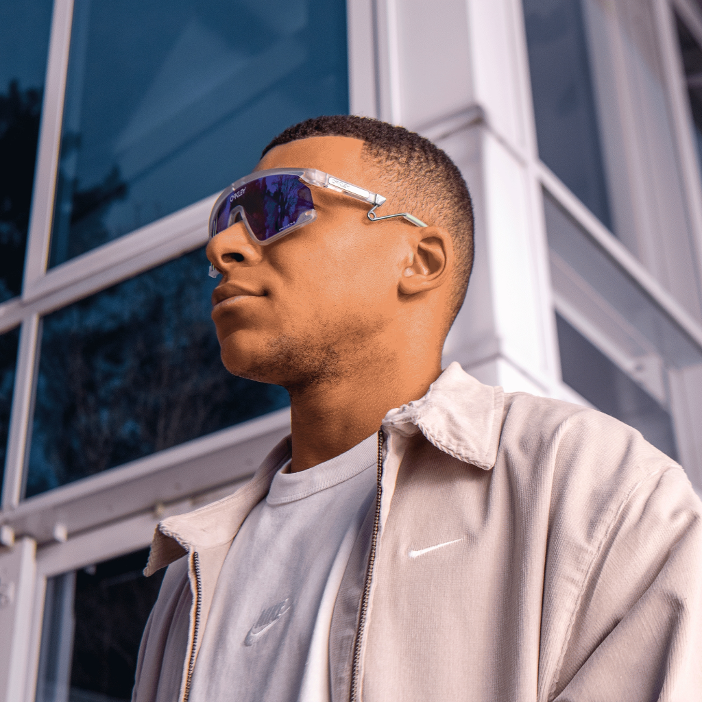 Oakley BXTR Metal Sunglasses Matte Clear Prizm Violet