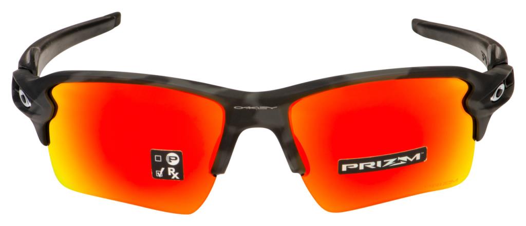 Солнцезащитные очки Oakley Flak 2.0 XL матово-черные с камуфляжным принтом Prizm Ruby