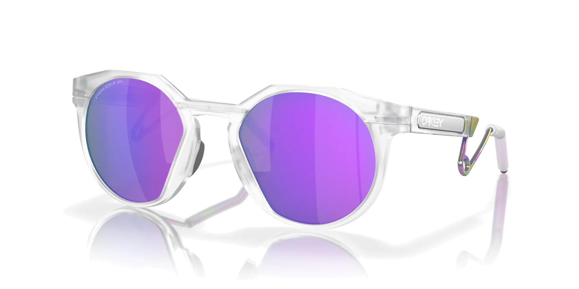 Oakley HSTN Metal Güneş Gözlüğü 927902 Matte Clear Prizm Violet