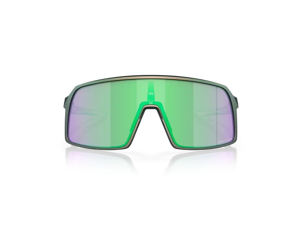 Oakley Sutro Cycling Sunglasses Matte Silver Green Colorshift Prizm Road Jade