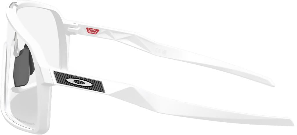 Oakley Sutro Cycling Sunglasses Matte White Clear Photochromic