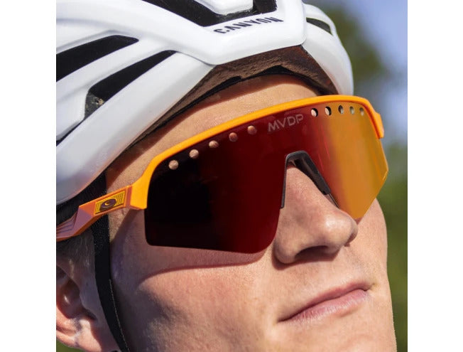 Oakley Sutro Lite Sweep Mathieu van der Poel Special Edition Cycling Sunglasses MVDP Orange Sparkle Prizm Road