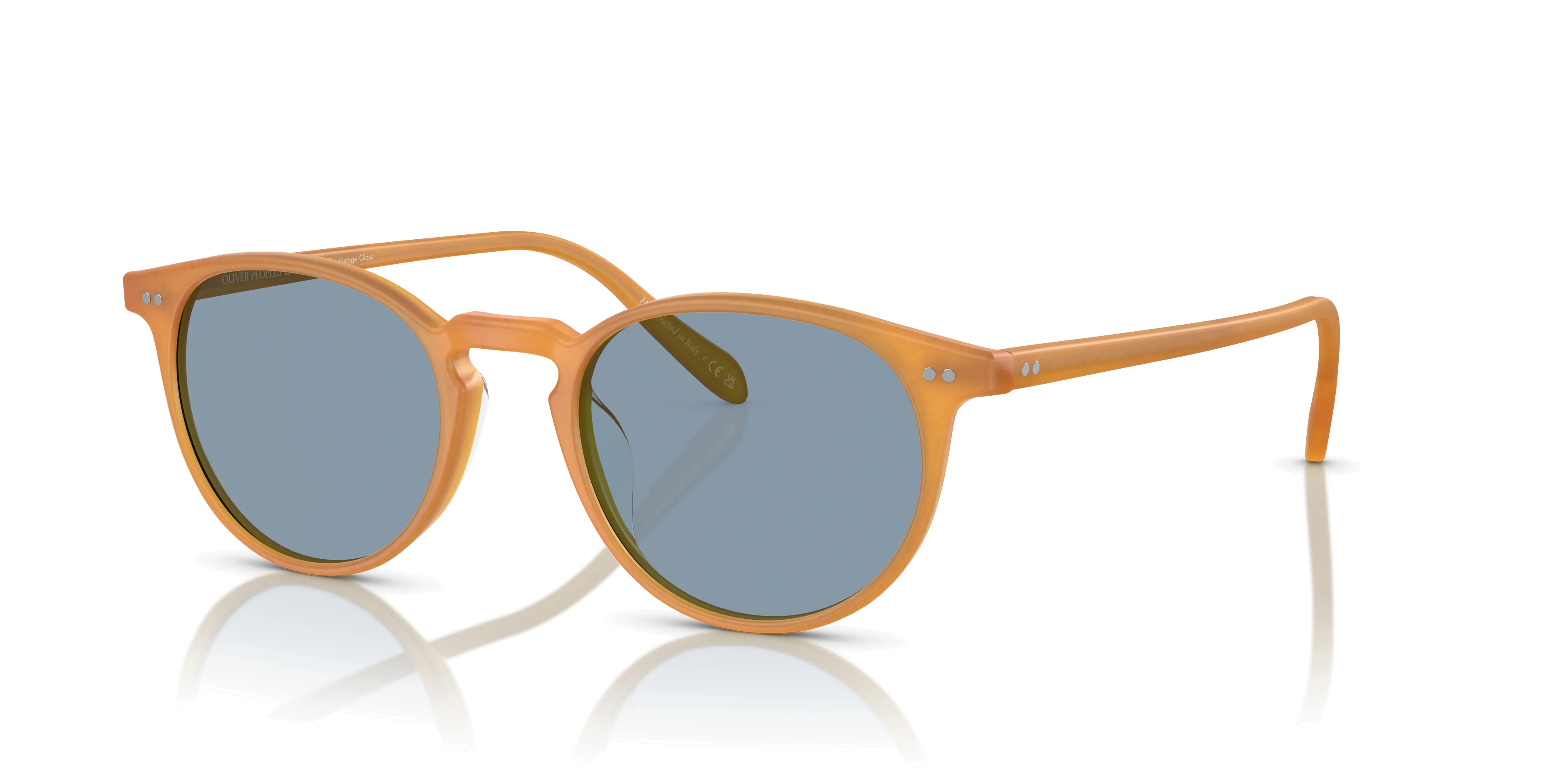Oliver Peoples Riley Sun Güneş Gözlüğü OV5004SU 169956 Semi Matte Amber Tortoise Cobalto 49 Ekartman