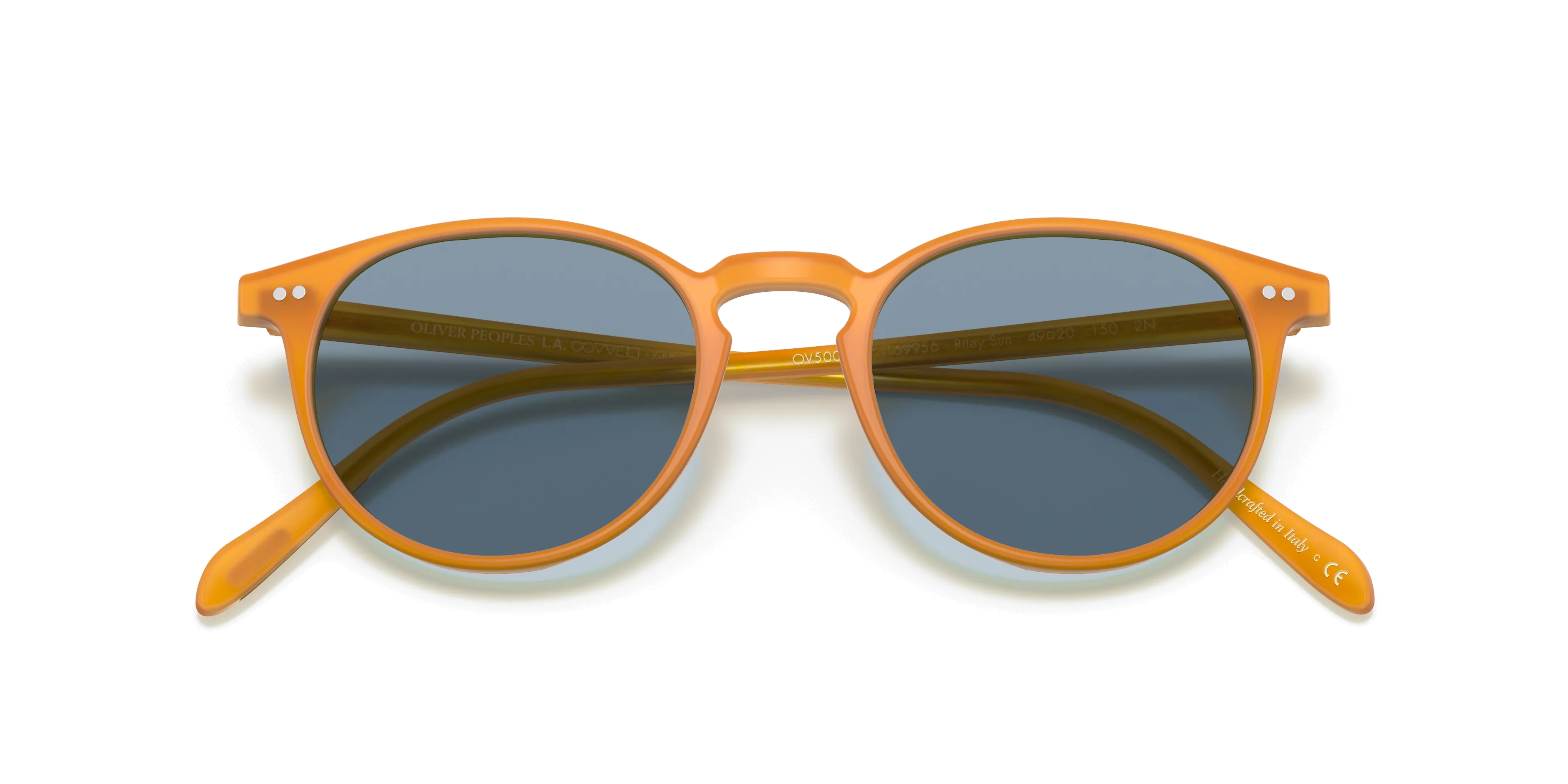 Oliver Peoples Riley Sun Güneş Gözlüğü OV5004SU 169956 Semi Matte Amber Tortoise Cobalto 49 Ekartman
