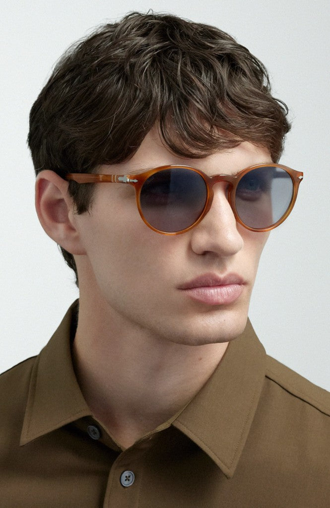 Persol Polarize Güneş Gözlüğü PO3171S 204/S3 Miele Blue Gradient Dark Blue Polar 52 Ekartman