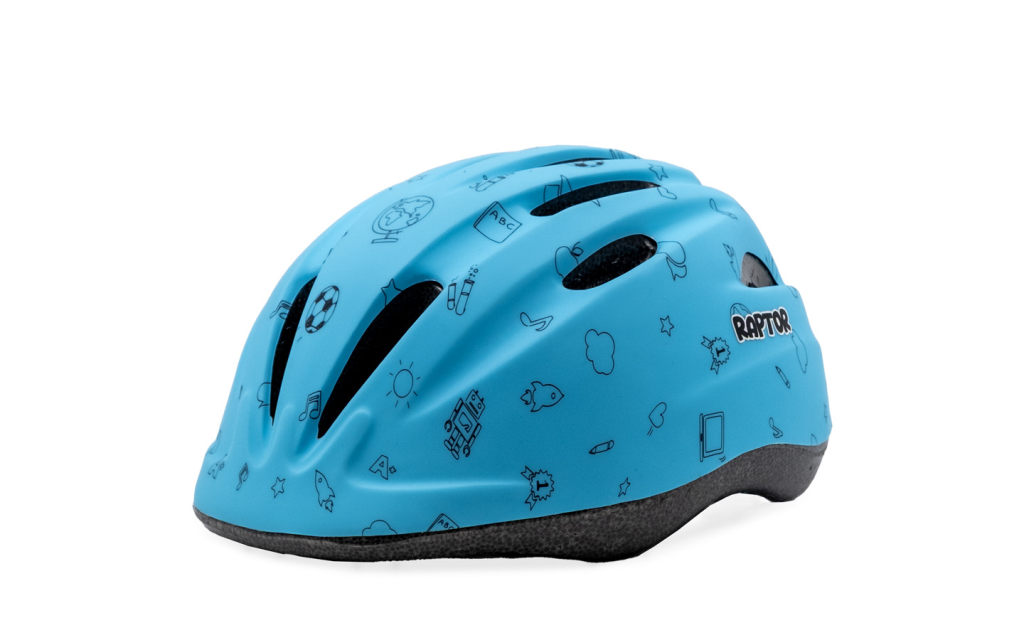 Raptor Magic Sky Kids' Bicycle Helmet, Patterned Turquoise
