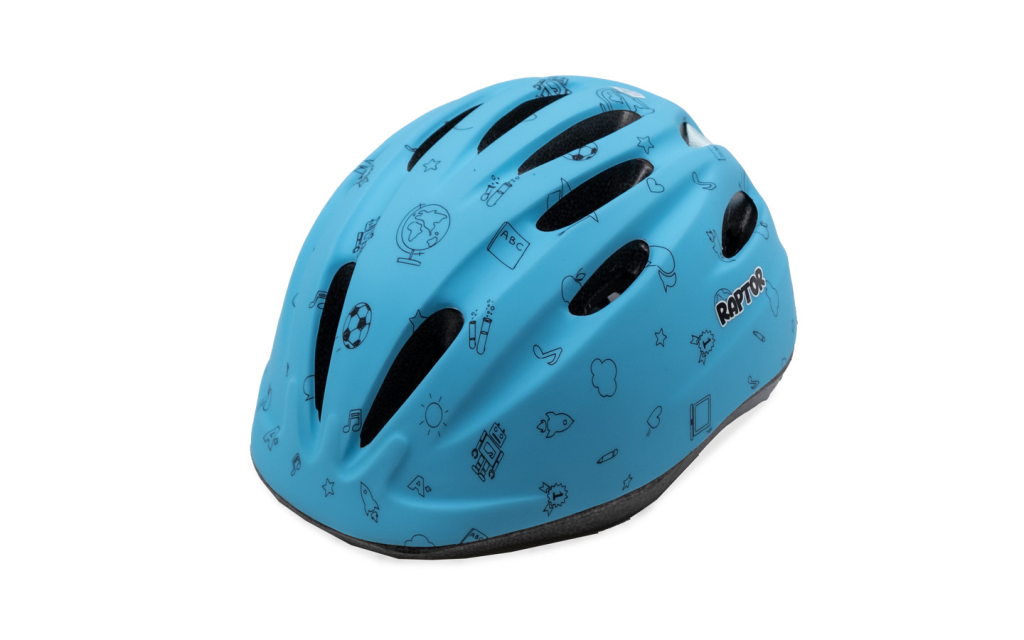 Raptor Magic Sky Kids' Bicycle Helmet, Patterned Turquoise