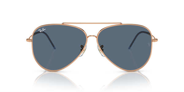 Ray-Ban Aviator Reverse 0RBR0101S Güneş Gözlüğü 92023A Rose Gold Dark Blue 59 Ekartman