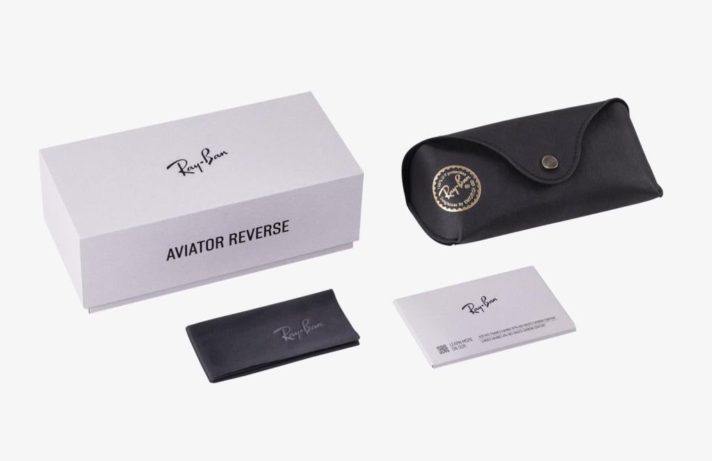 Ray-Ban Aviator Reverse 0RBR0101S Güneş Gözlüğü 92023A Rose Gold Dark Blue 59 Ekartman