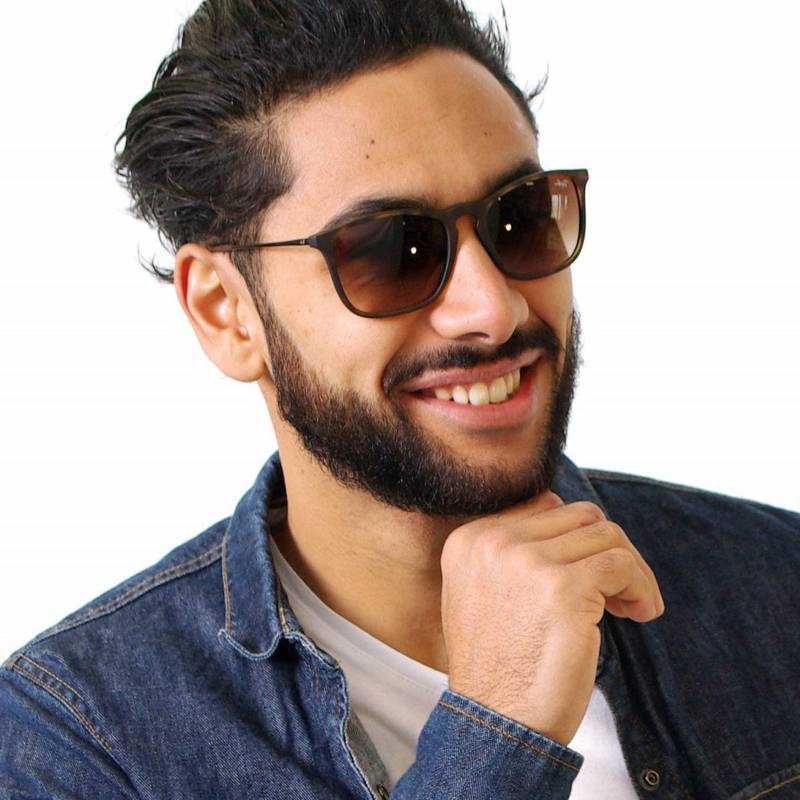 Ray-Ban Chris 0RB4187 Güneş Gözlüğü Havana Dark Blue