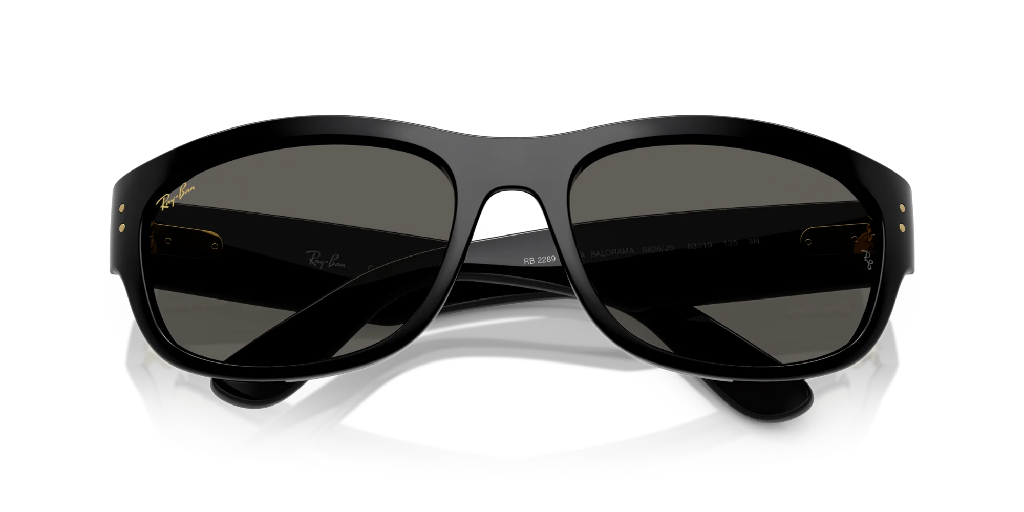 Ray-Ban Mega Balorama Sunglasses RB2289 Black Ultra Black 6826J5 60mm