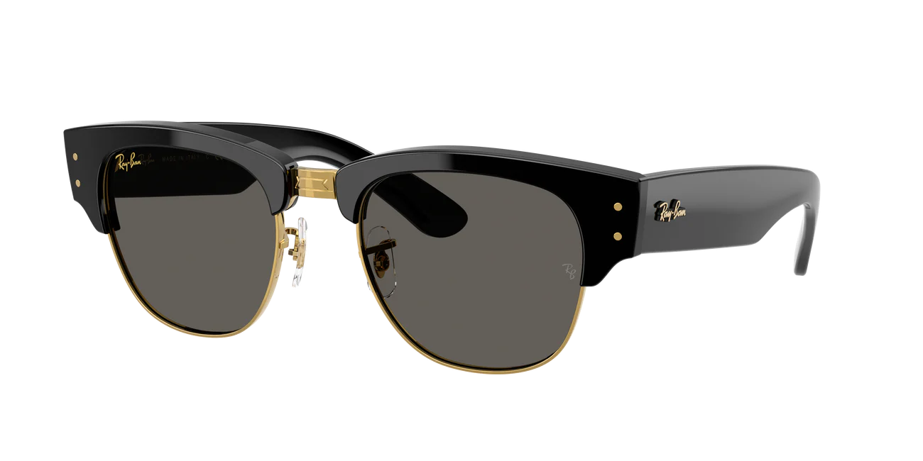 Ray-Ban Mega ClubMaster ASAP Rocky Özel Koleksiyon Güneş Gözlüğü 0RB0316S Black On Gold Dark Grey 53 Ekartman 6826J5