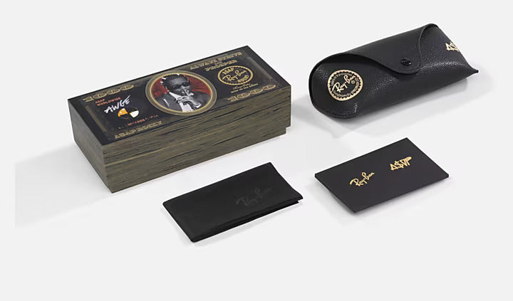 Ray-Ban Mega Wayfarer ASAP Rocky Özel Koleksiyon Güneş Gözlüğü 0RB0840S Black Dark Gray 51 Ekartman 6826J5