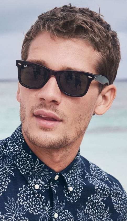 Ray-Ban Wayfarer Güneş Gözlüğü RB2140 129431 Black On Transparent Green 50 Ekartman