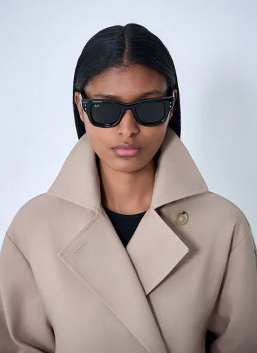 Ray-Ban Wayfarer Puffer A$AP ROCKY Özel Seri Güneş Gözlüğü RB4940 601/30 Black Green Mirror Silver Plan 47 Ekartman
