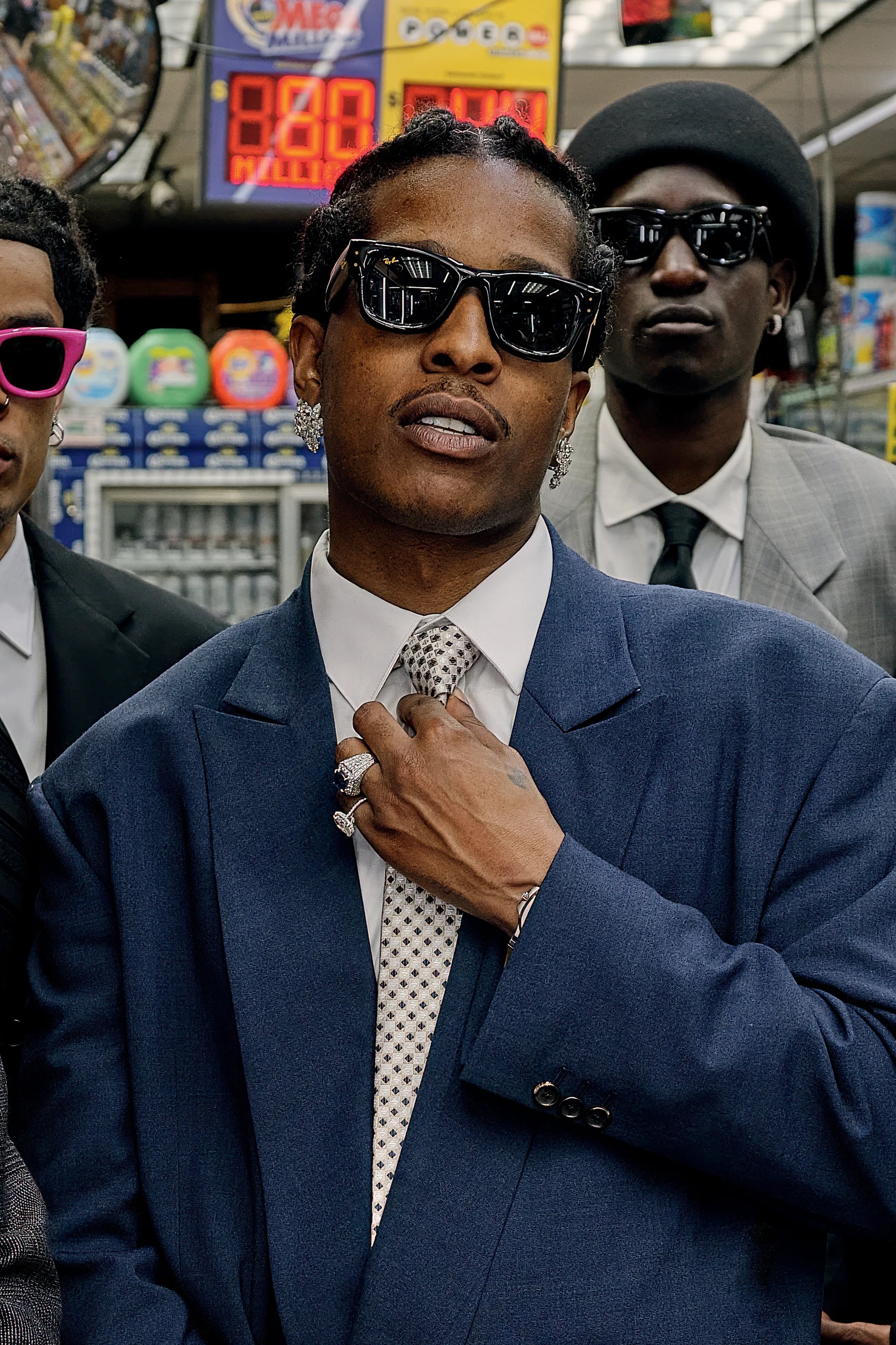 Ray-Ban Wayfarer Puffer A$AP ROCKY Özel Seri Güneş Gözlüğü RB4940 601/30 Black Green Mirror Silver Plan 47 Ekartman