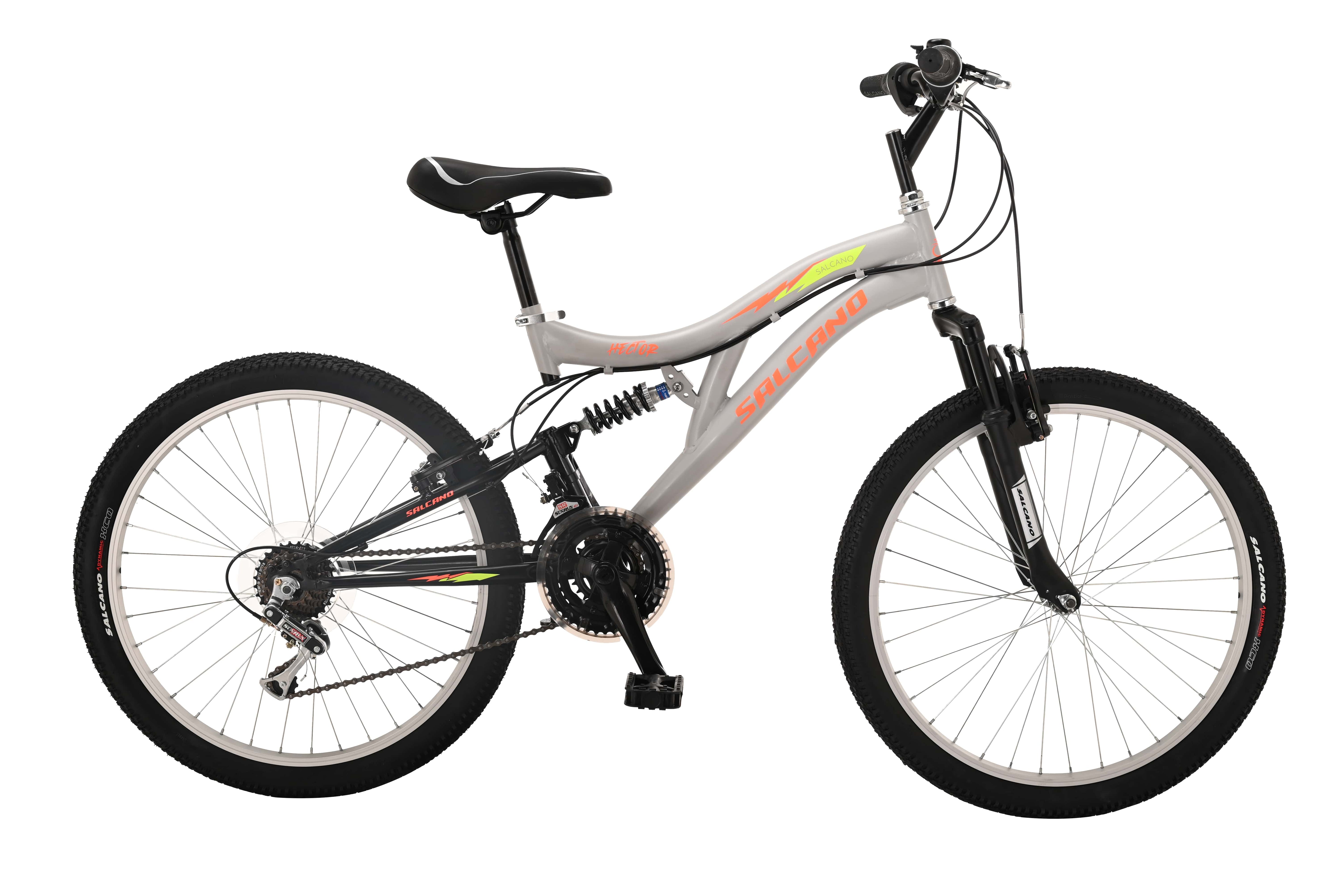 Горный велосипед Salcano Hector 24 V Brake 2026 года выпуска, с двойной подвеской.
