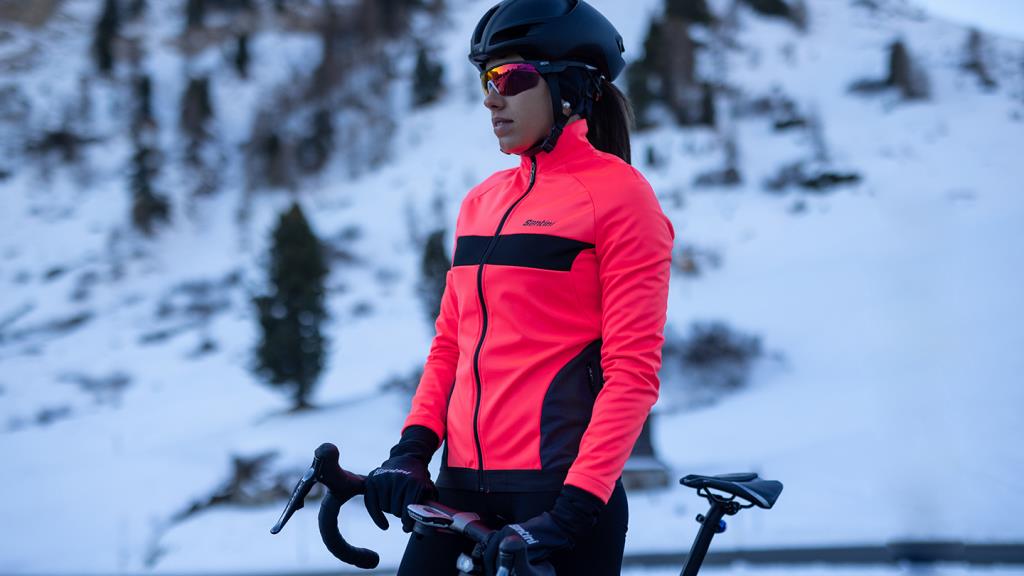 Santini CORAL BENGAL Polartec Kadın Kışlık Bisiklet Ceketi 2W51775CORALBENG