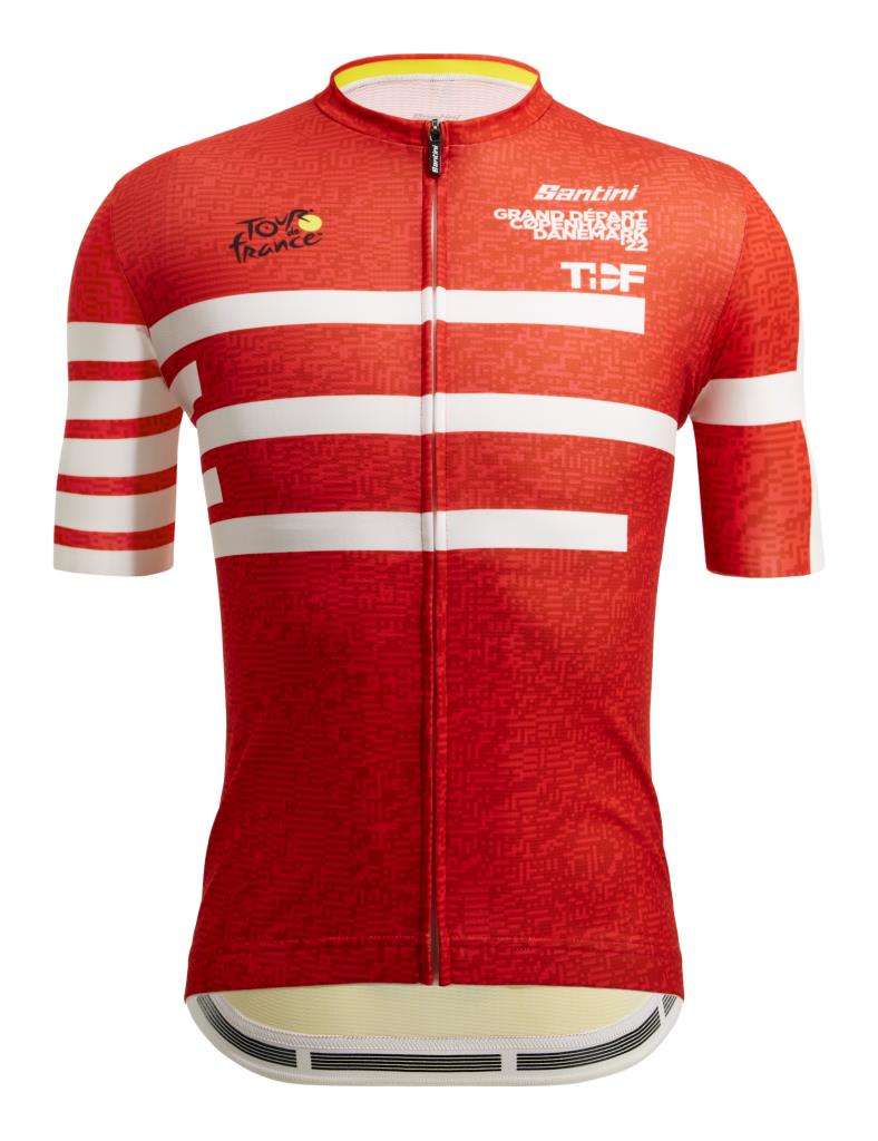 Santini GRAN DÉPART COPENHAGUE Tour De France Özel Seri Bisiklet Forması RE94075CGDC2TDF