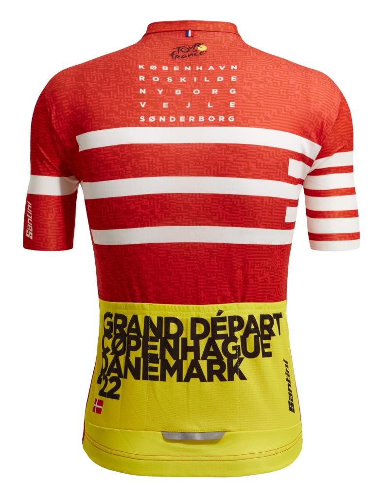 Santini GRAN DÉPART COPENHAGUE Tour De France Özel Seri Bisiklet Forması RE94075CGDC2TDF