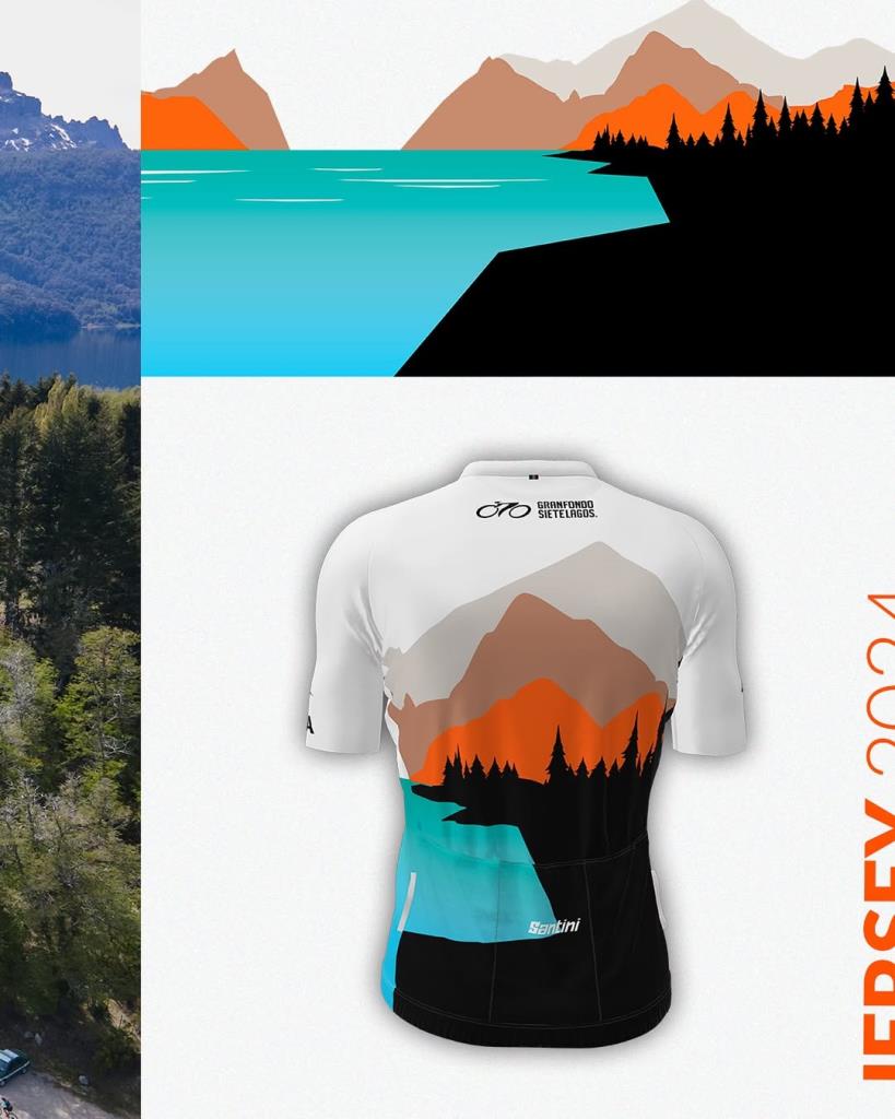 Santini GranFondo Siete Lagos Kısa Kollu Erkek Forma GF94875C7LAGO