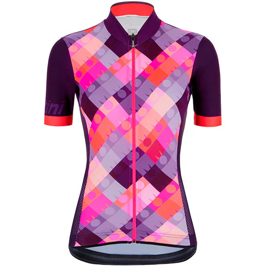 Santini Ironman SS Jersey Kadın Forma 9I940L75RDEA Ironman DEA Design Granatina